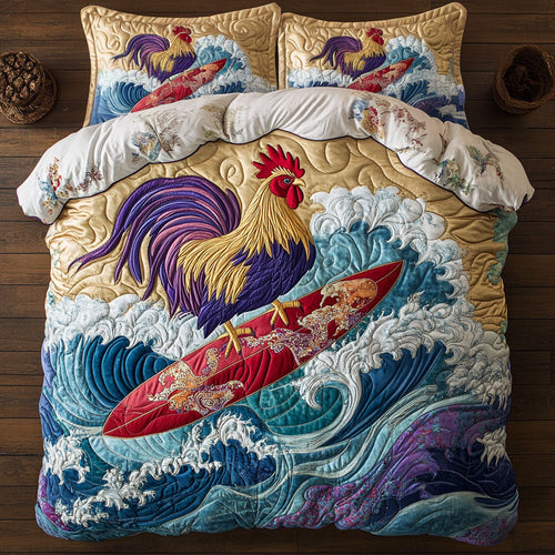 Surfing Chicken WJ2702048CL Duvet Cover Set