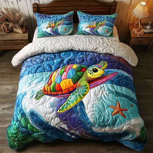 Surfing Turtle WJ2702049CL Duvet Cover Set