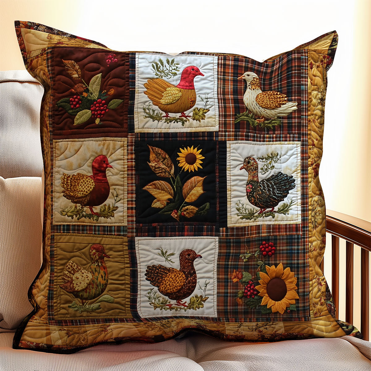 Thanksgiving Turkey WX1902132CL Quilt Pillow Case