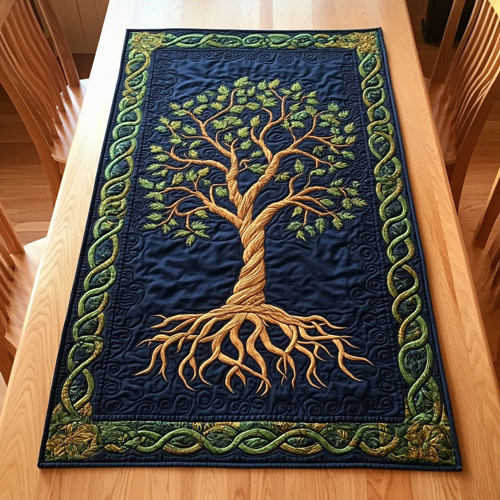 Tree Of Life WX2802188CL Quilted Table Runner