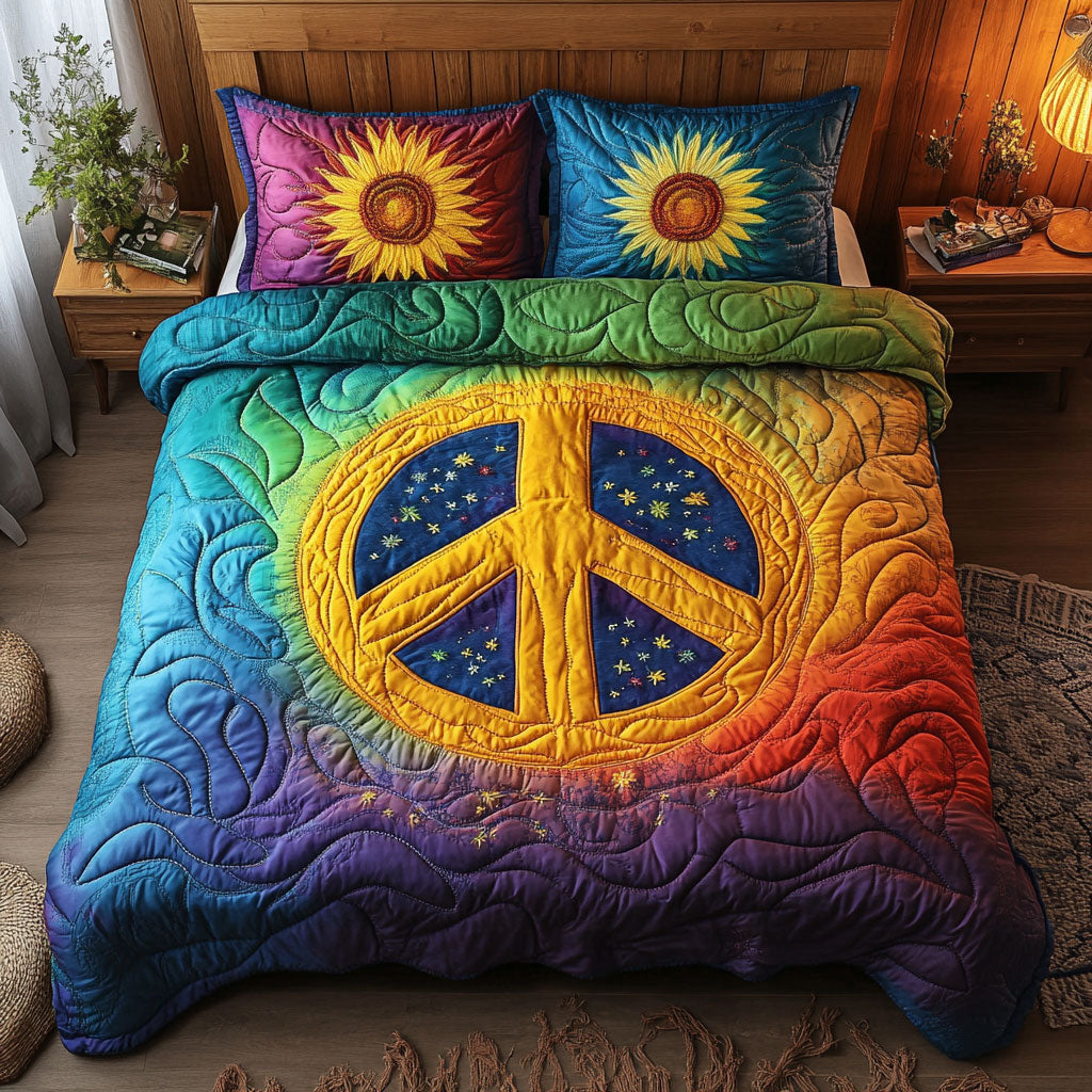 Trippy Hippie Sign WJ2802079CL Duvet Cover Set