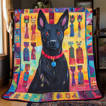 Vibrant Black Dog WX1802091CL Quilt