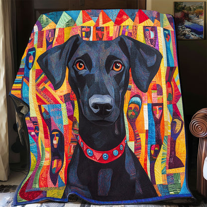 Vibrant Black Dog WX1802092CL Quilt