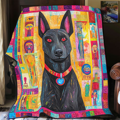 Vibrant Black Dog WX1802094CL Quilt