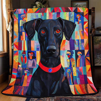 Vibrant Black Dog WX1802095CL Quilt