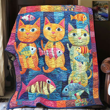 Vibrant Cute Cat WX1302187CL Quilt