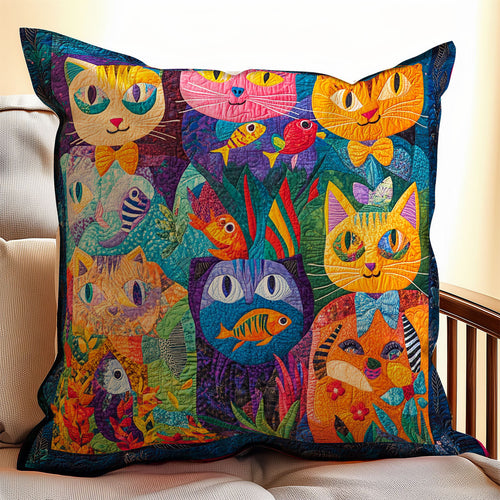 Vibrant Cute Cat WX1302385CL Quilt Pillow Case