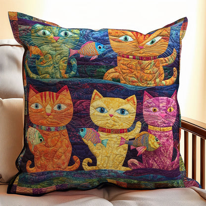 Vibrant Cute Cat WX1302386CL Quilt Pillow Case