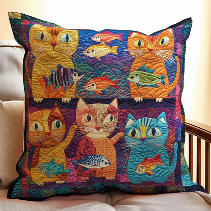 Vibrant Cute Cat WX1302387CL Quilt Pillow Case