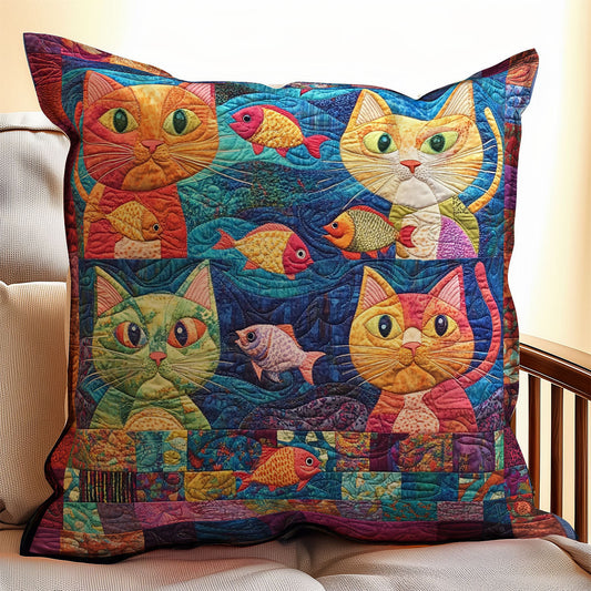 Vibrant Cute Cat WX1302388CL Quilt Pillow Case