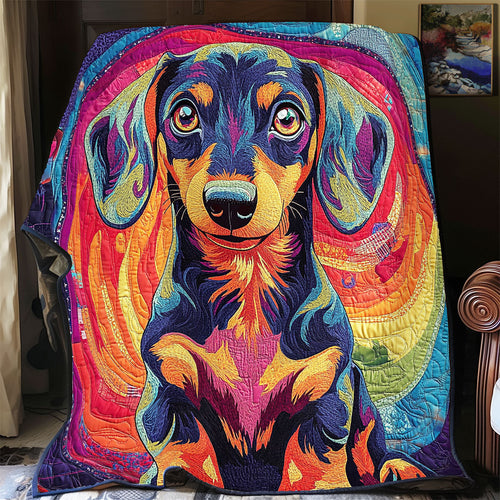 Vibrant Dachshund WX1802104CL Quilt