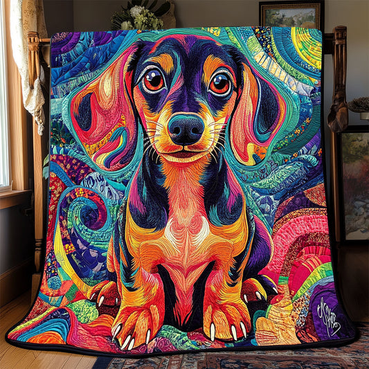 Vibrant Dachshund WX1802105CL Quilt