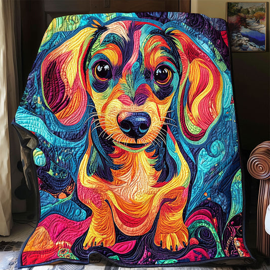 Vibrant Dachshund WX1802106CL Quilt