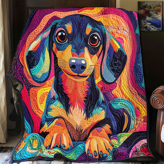 Vibrant Dachshund WX1802107CL Quilt