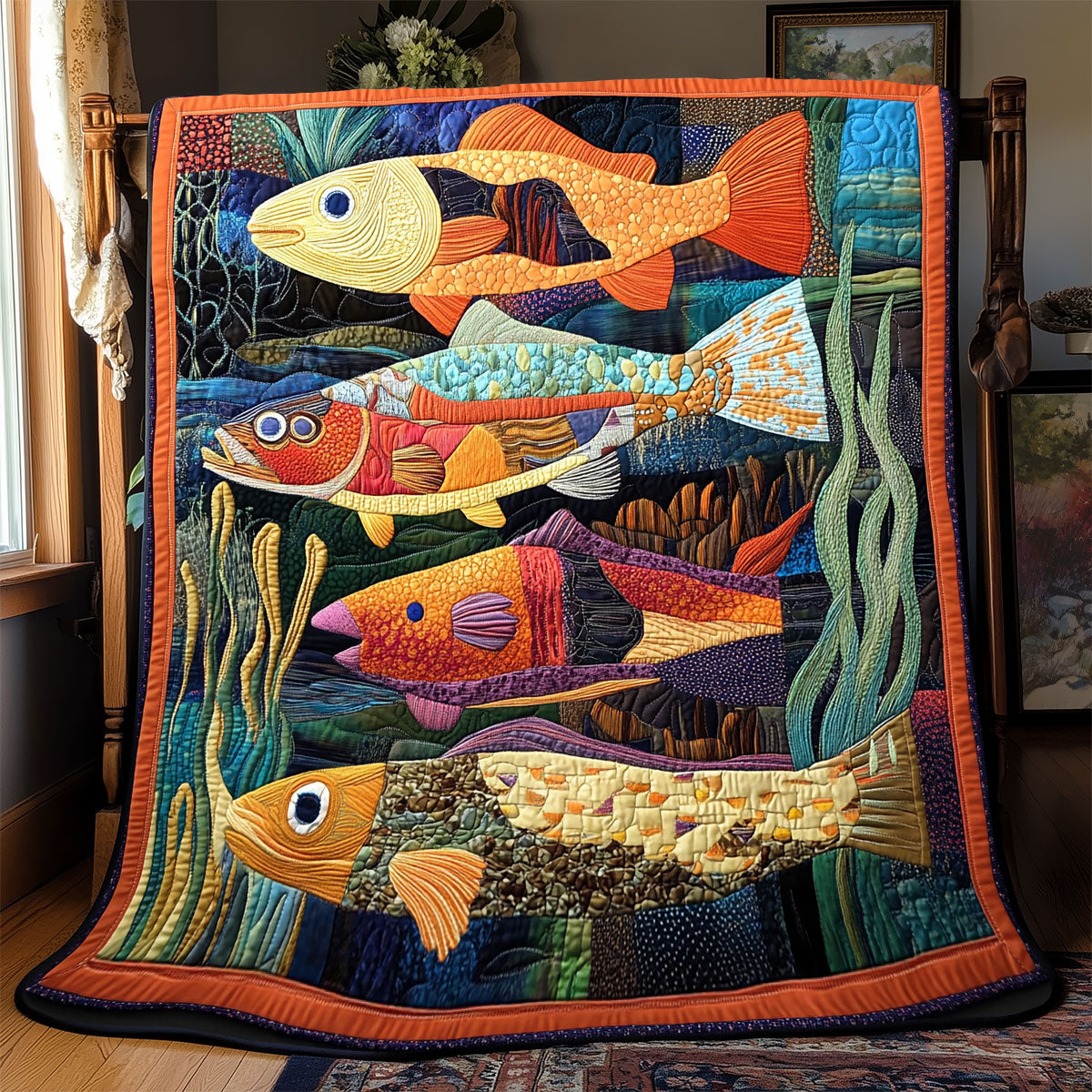 Vibrant Fish WX1802097CL Quilt