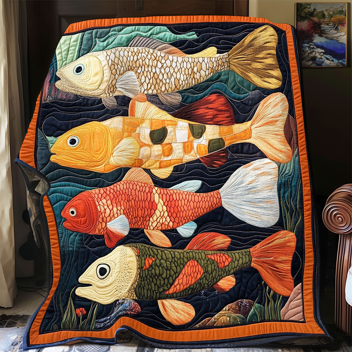 Vibrant Fish WX1802100CL Quilt