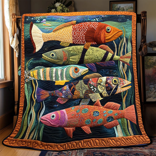 Vibrant Fish WX1802101CL Quilt