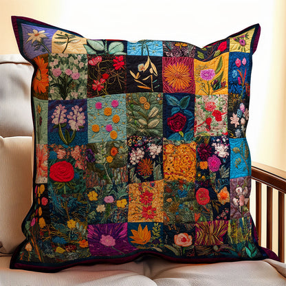 Vibrant Flower Patchwork WX2702172CL Quilt Pillow Case