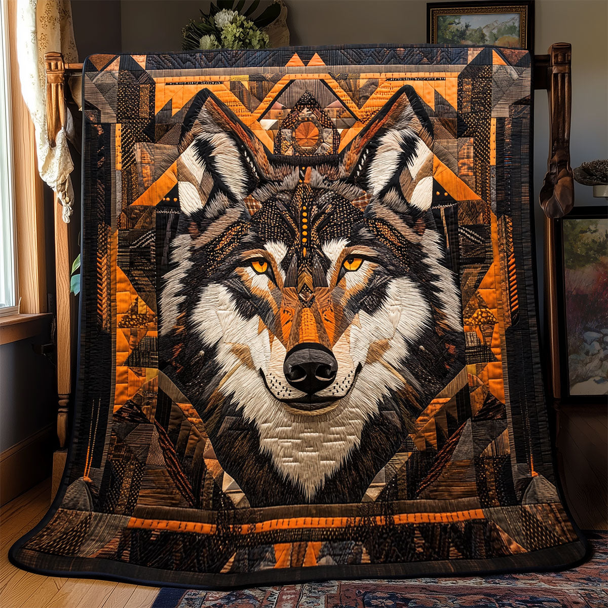 Wolf Native American WX1302194CL Quilt