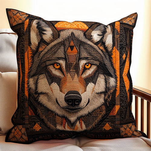 Wolf Native American WX1302401CL Quilt Pillow Case