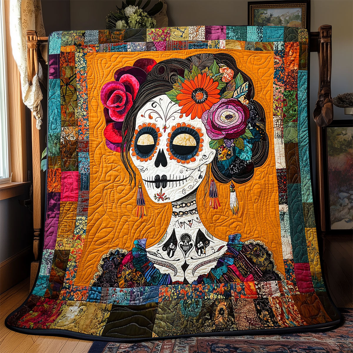 Woman Day Of The Dead WX1302199CL Quilt