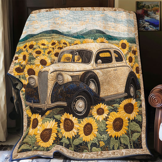 Sunflower Car WX0801035CL Quilt