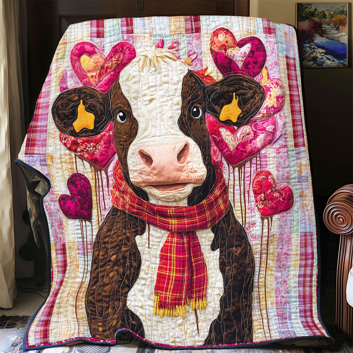 Valentine Cow WX0801041CL Quilt