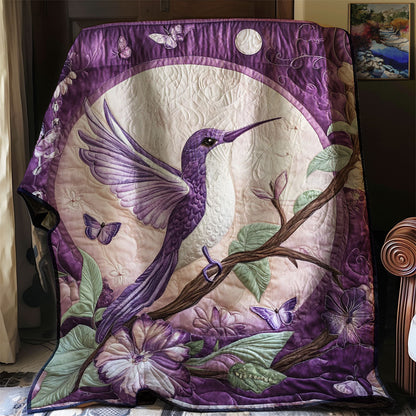 Purple Hummingbird WJ1701021CL Quilt