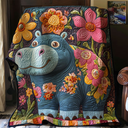 Folkloric Hippo WJ1801014CL Quilt