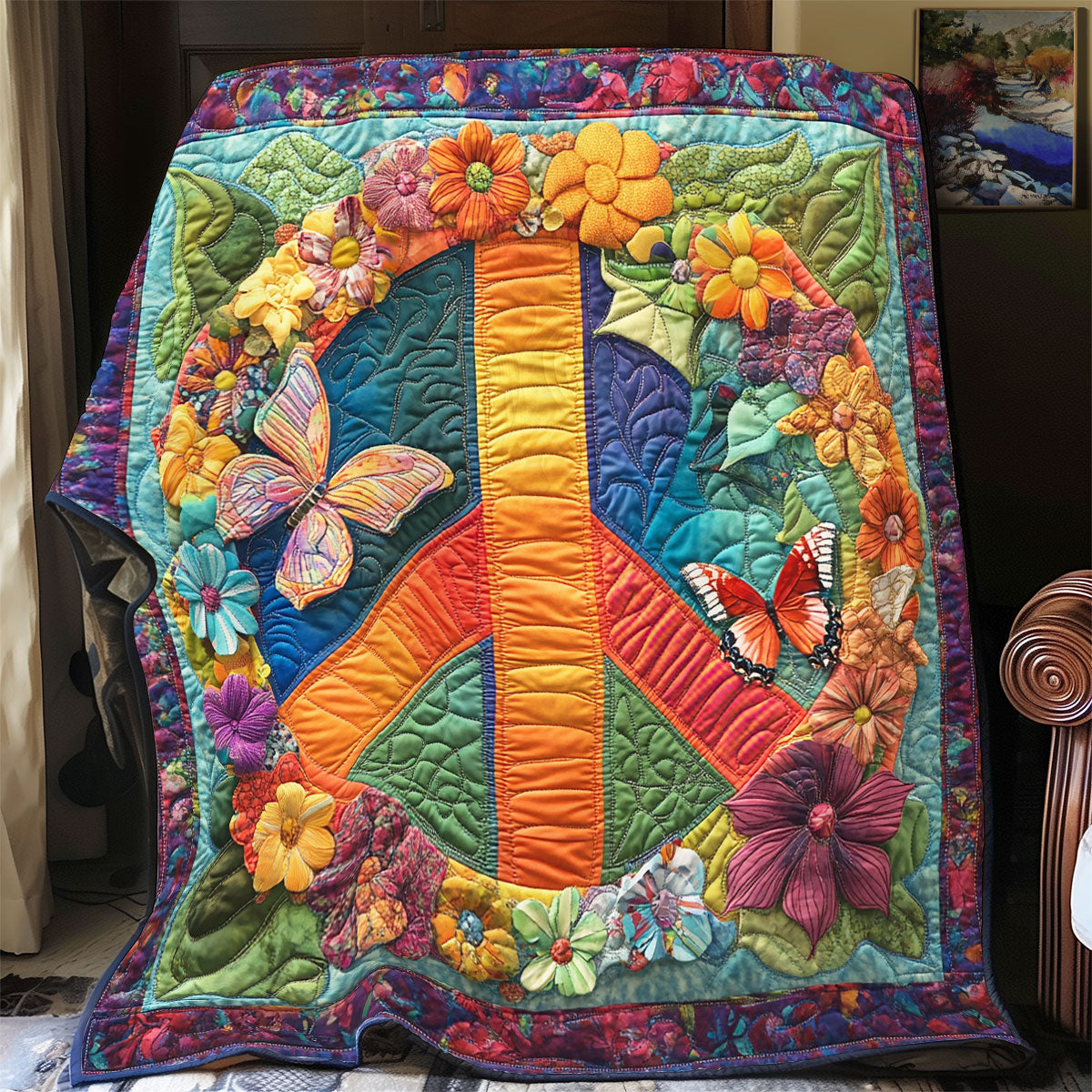 Peace Sign WX2001068CL Quilt