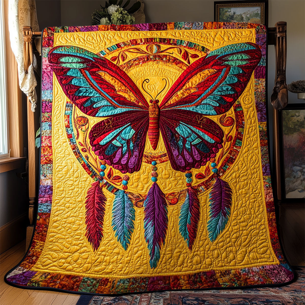 Native Dreamcatcher Butterfly WJ1801017CL Quilt