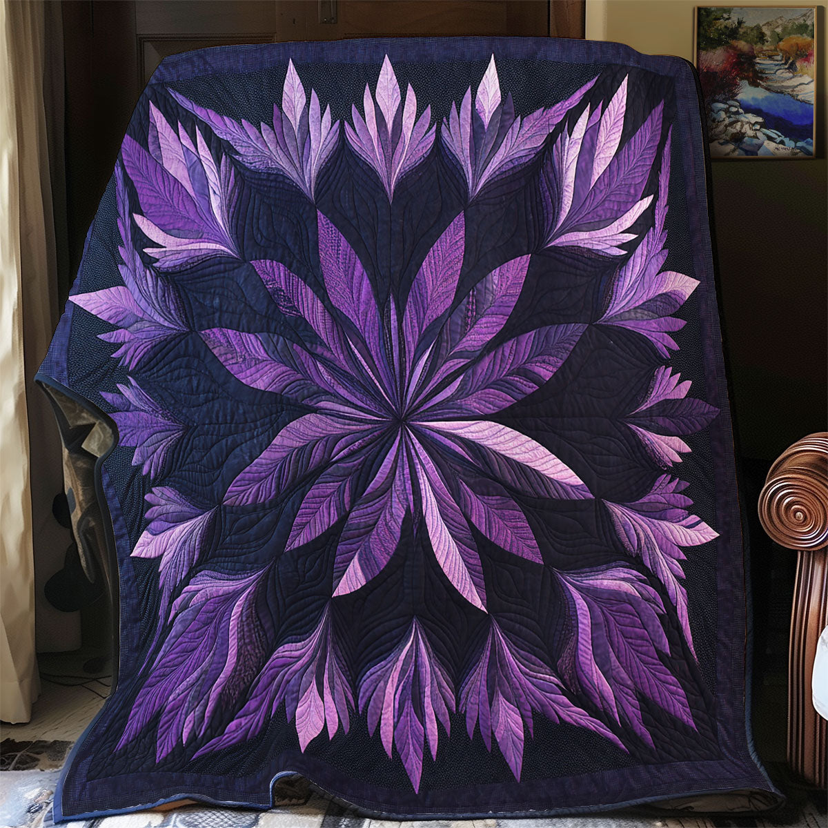 Purple Blossom WX1802035CL Quilt