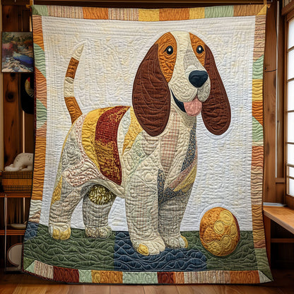 Basset Hound Ball WX0301008CL Quilt