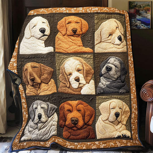 Cute Dog Sleeping WX1702114CL Quilt