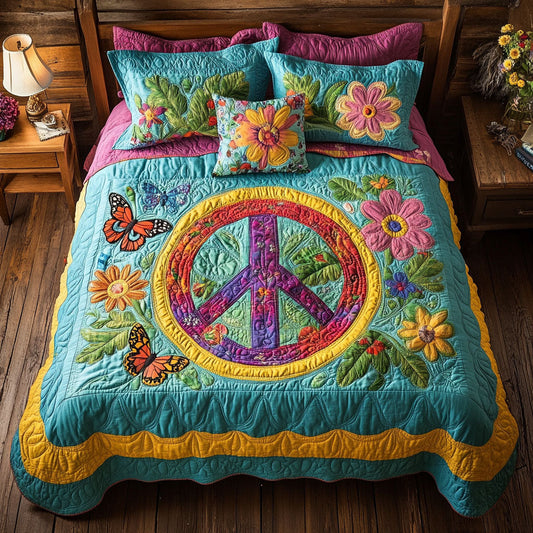 Vibrant Peace Sign WX2001097CL Duvet Cover Set