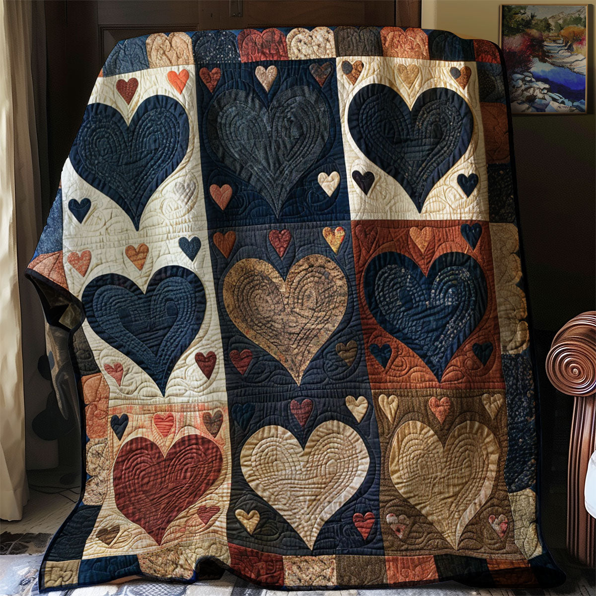 Heart WJ0302008CL Quilt