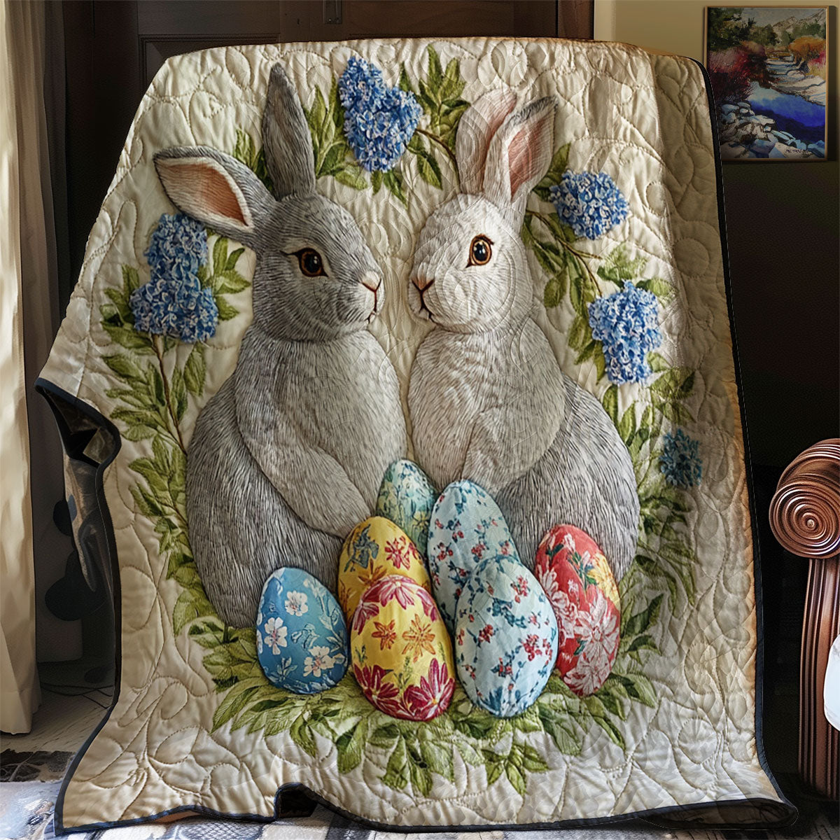 Easter Bunny Garden WJ2201010CL Quilt