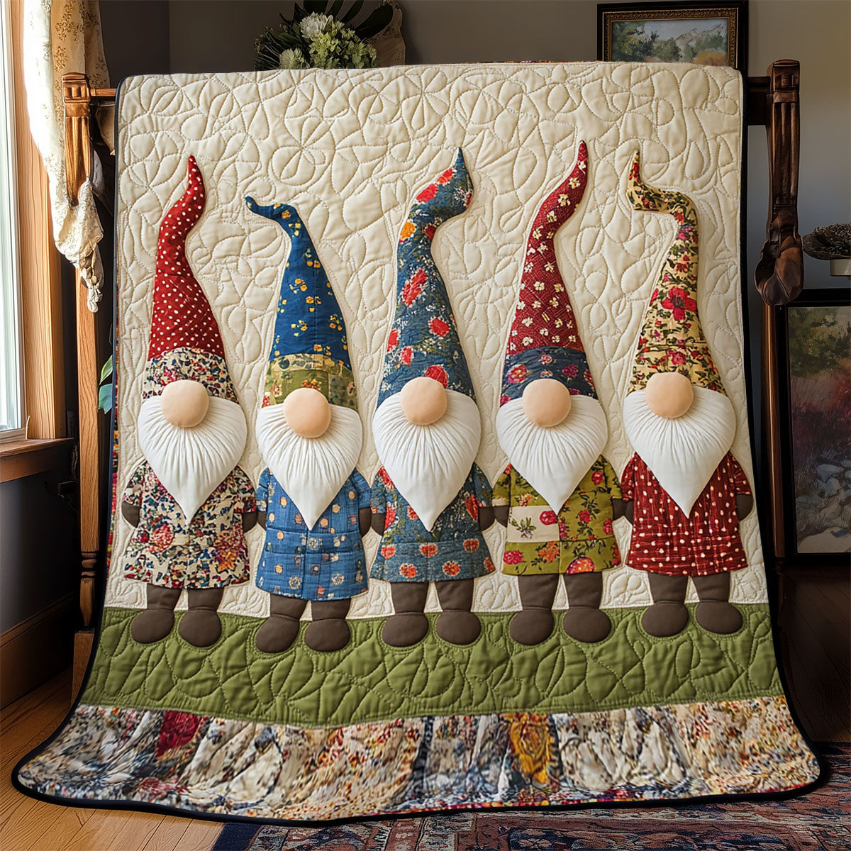 Gnome Gathering WJ1601008CL Quilt