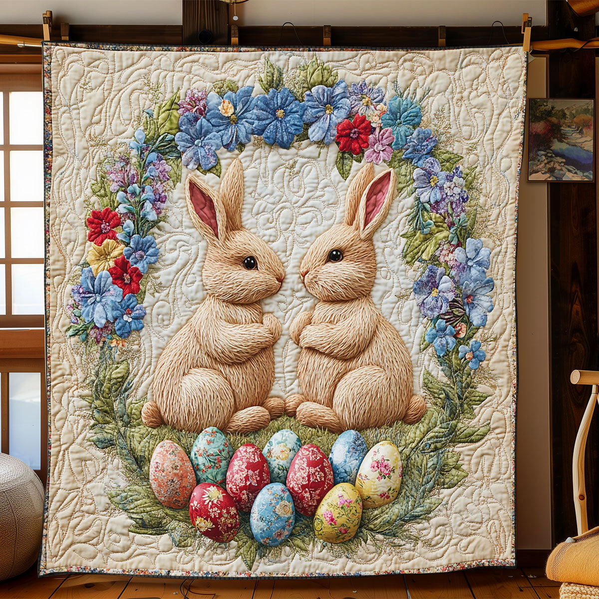 Easter Bunny Garden WJ2201009CL Quilt