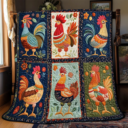 Folk Charm Chicken WJ0601003CL Quilt