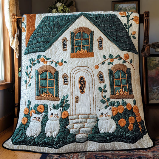 Cozy Cottage Cat WJ1702006CL Quilt