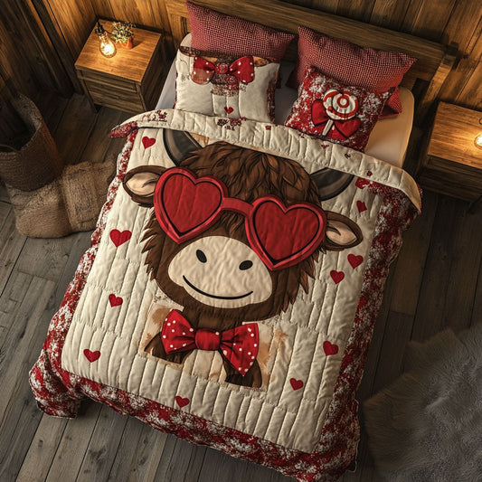 Highland Cow Valentine WX0901084CL Duvet Cover Set