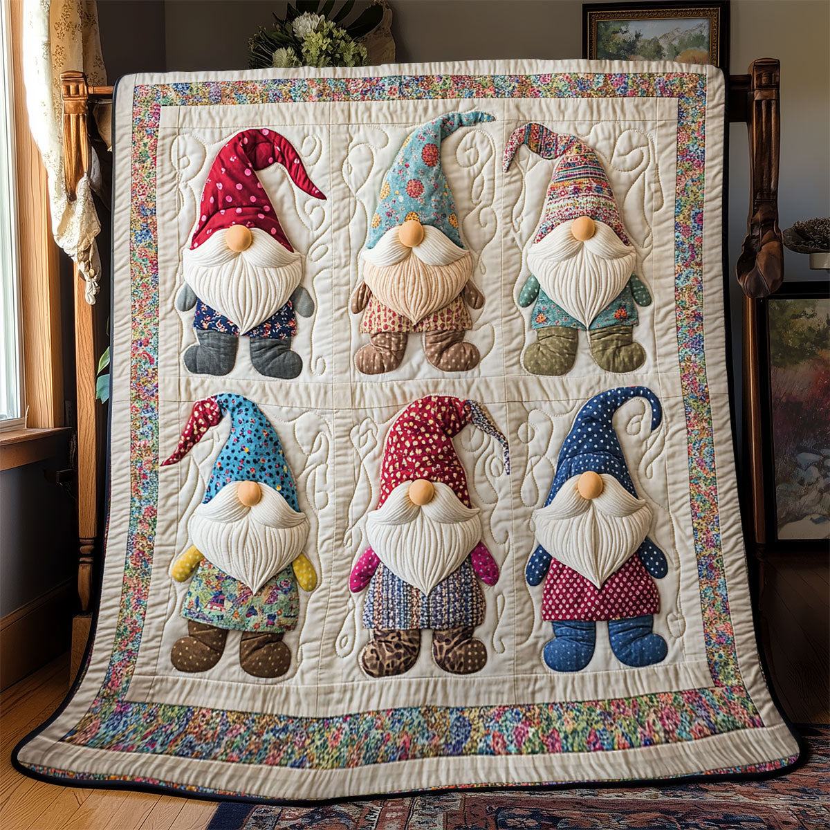 Gnome Gathering WJ2301014CL Quilt