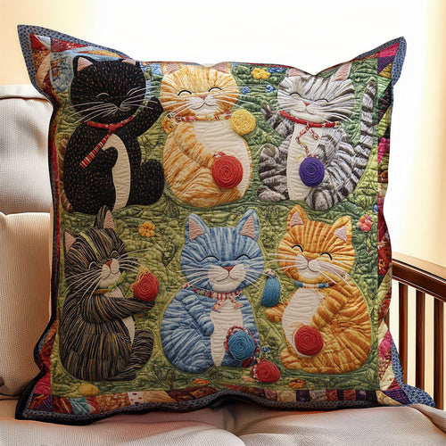 Adorable Cat WX0603118CL Quilt Pillow Case