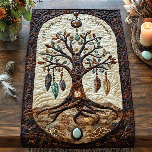 Ancient Roots WX0703051CL Quilted Table Runner