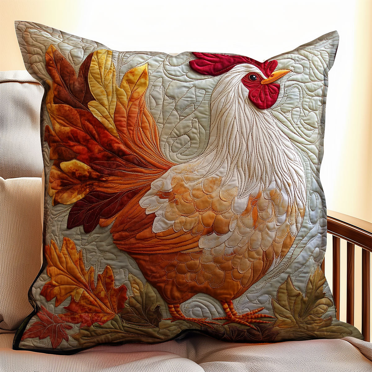 Autumn Chicken WX0803089CL Quilt Pillow Case