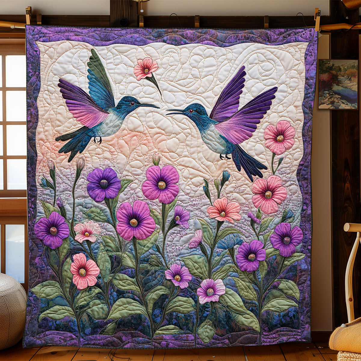 Blooming Hummingbird WJ0901006CL Quilt