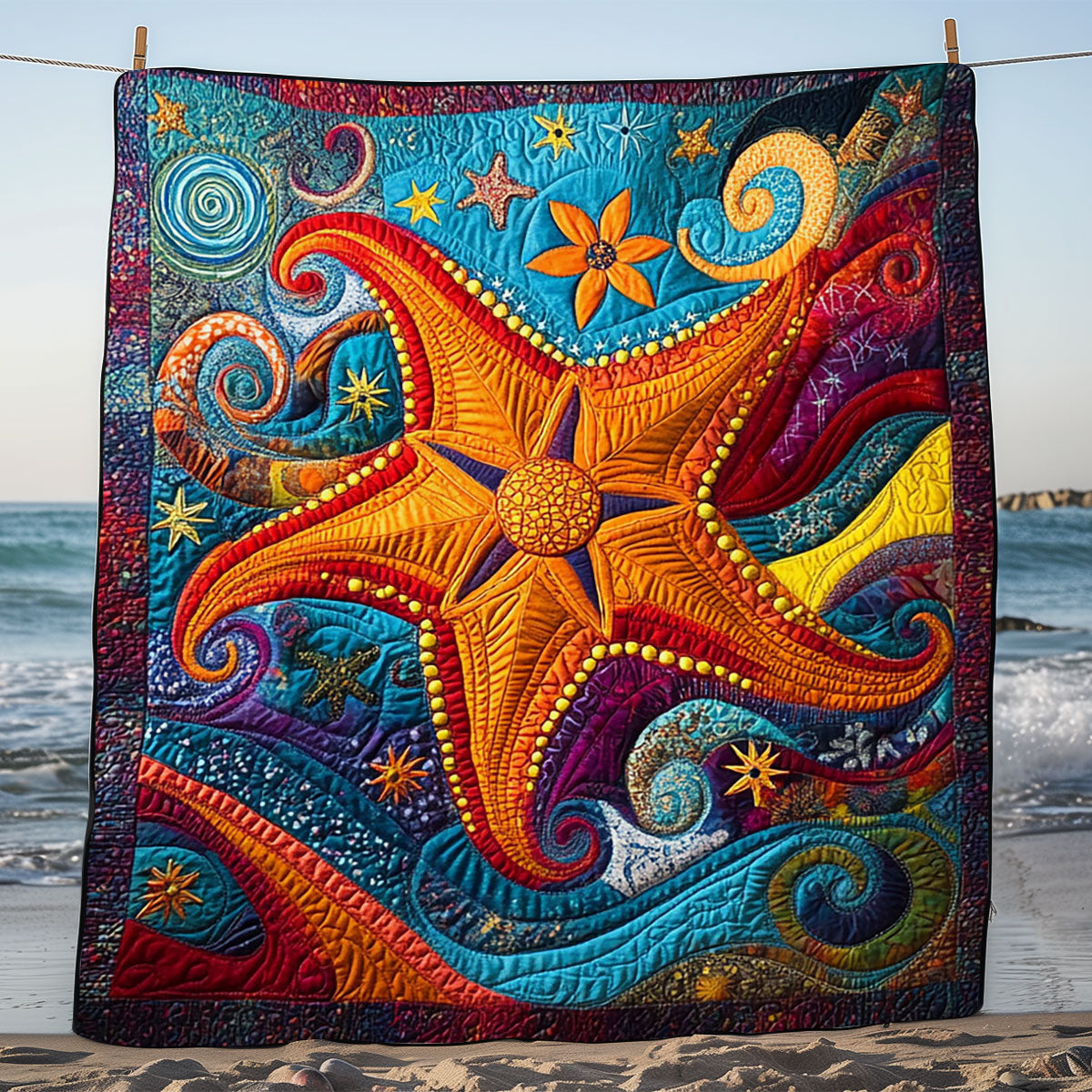 Vivid Starfish WJ1002049CL Quilt