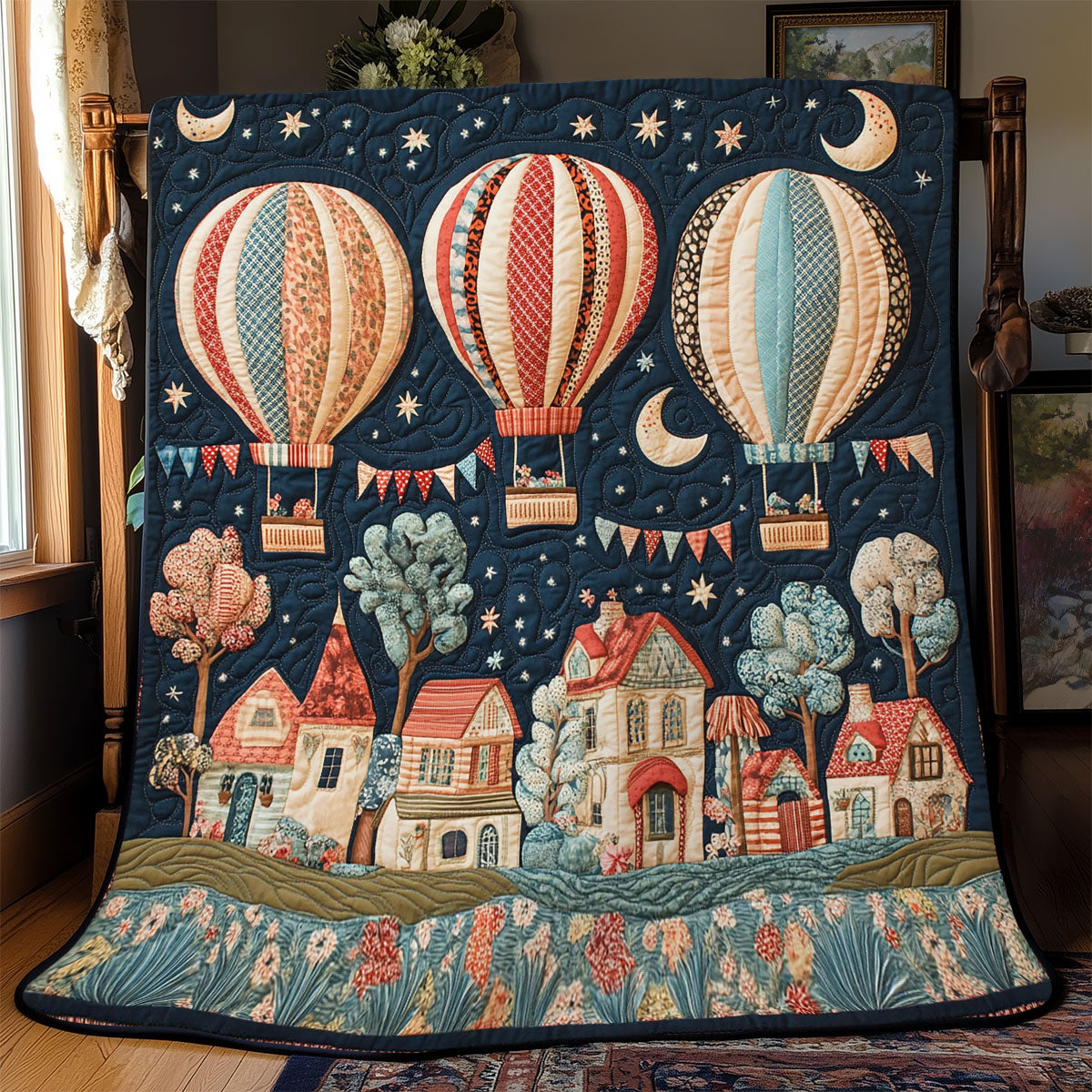 Ballooning Over Dream WJ0201001CL Quilt