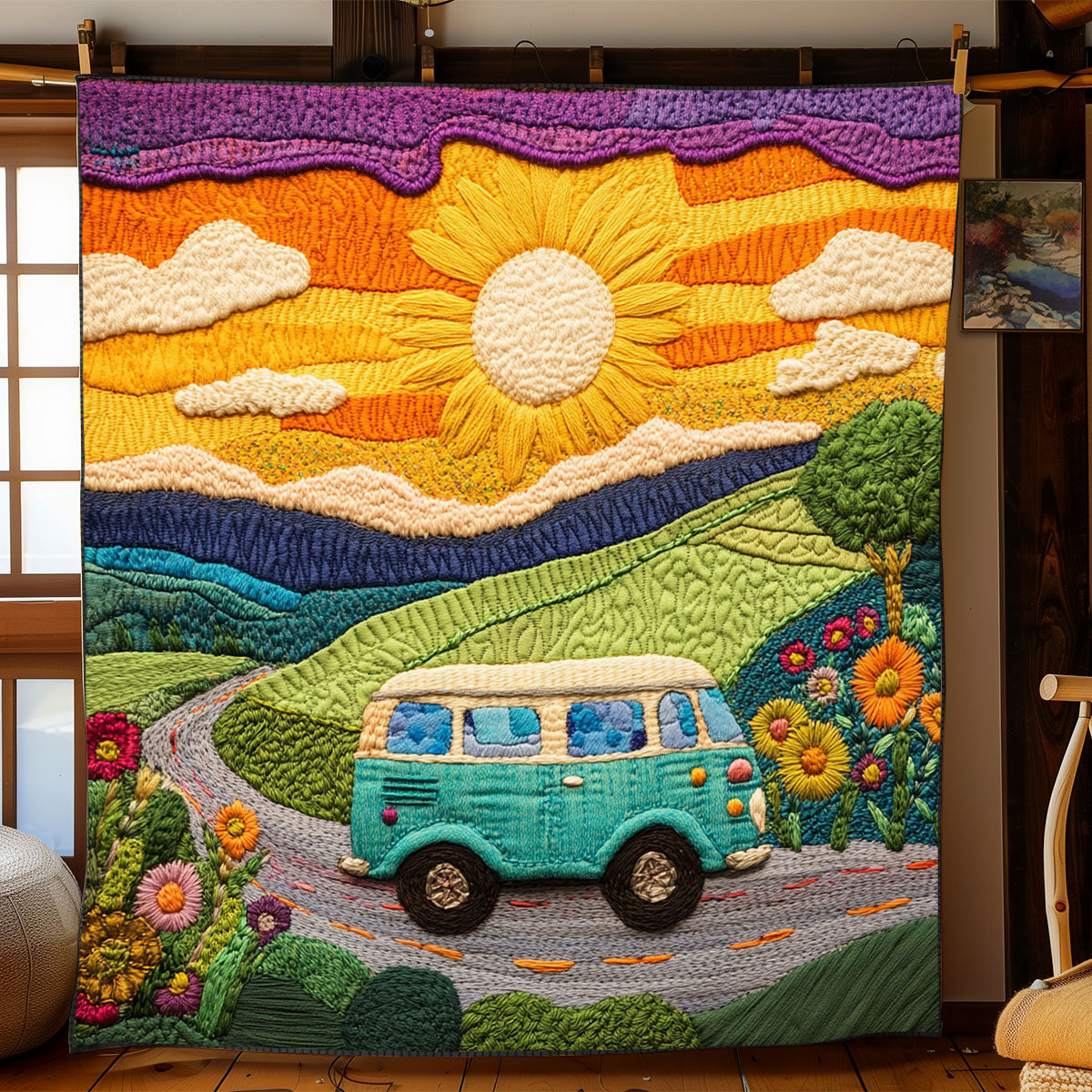 Road Trip Blooms WJ1801021CL Quilt